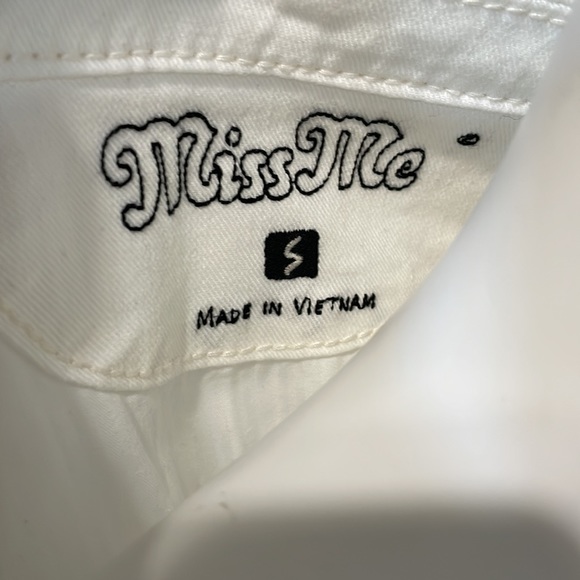 Miss Me White Crop Jean Jacket- EUC - Picture 11 of 15